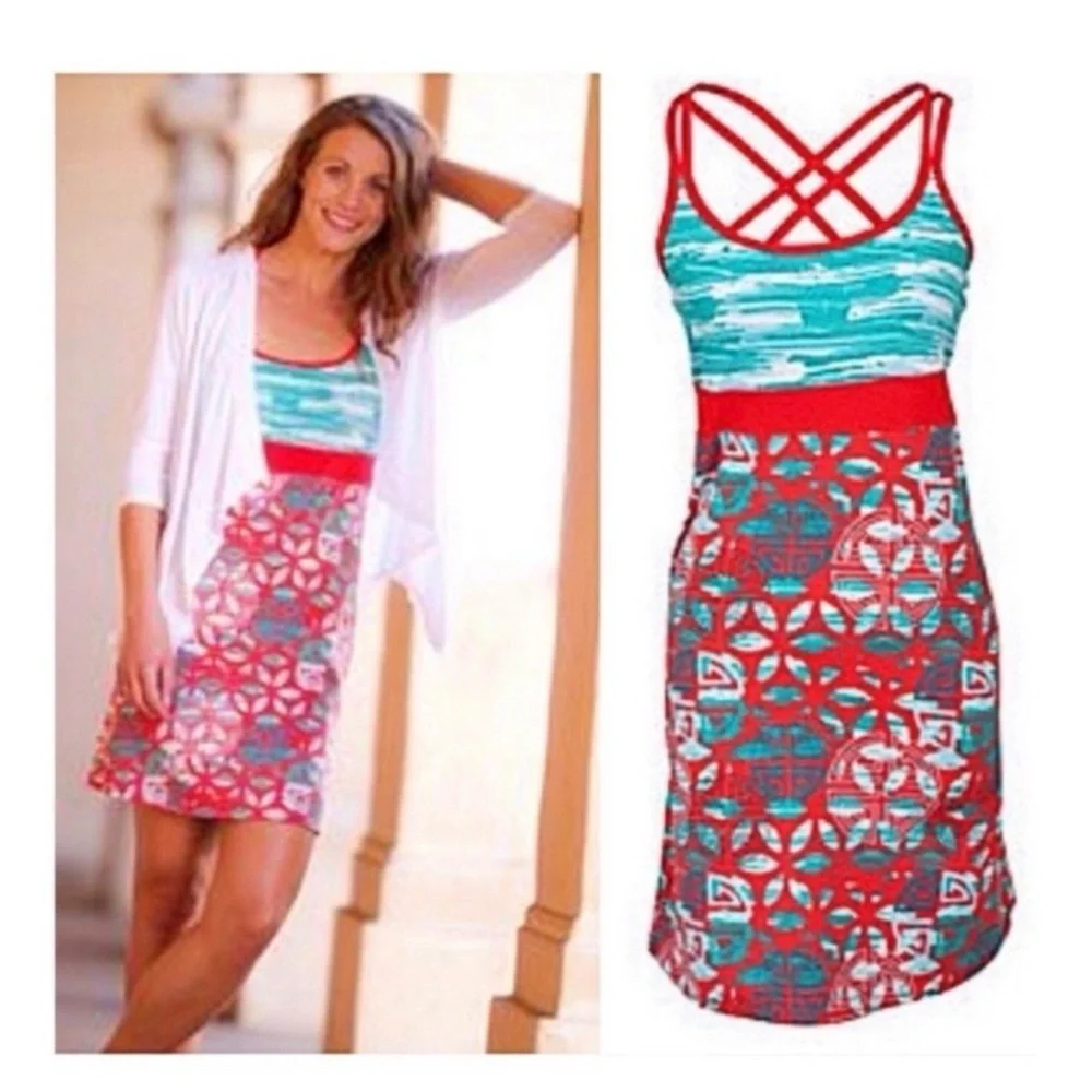 SOYBU Tahiti Tropical Print Athletic Dress - Picture 2 of 6